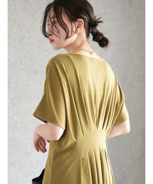 earth music&ecology（アースミュージックアンドエコロジー）の「ウエストタックワンピース（ワンピース・レディース・ダークブラウン/オリーブ・FREE）」の15枚目の写真