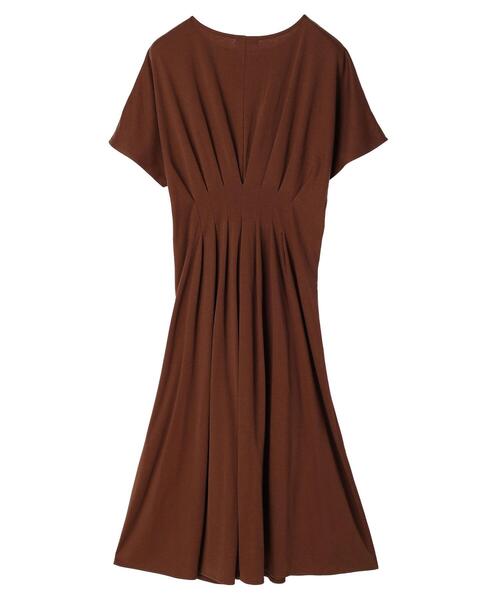 earth music&ecology（アースミュージックアンドエコロジー）の「ウエストタックワンピース（ワンピース・レディース・ダークブラウン/オリーブ・FREE）」の18枚目の写真