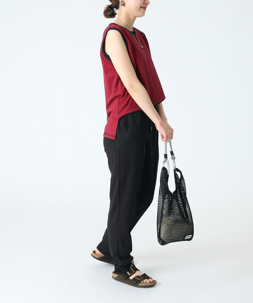 B.C STOCK（ベーセーストック）の「【OUTDOOR PRODUCTS/アウトドアプロダクツ】メッシュショッパーS（ショルダーバッグ・レディース・ブラック/ベージュ/オレンジ・FREE）」の5枚目の写真