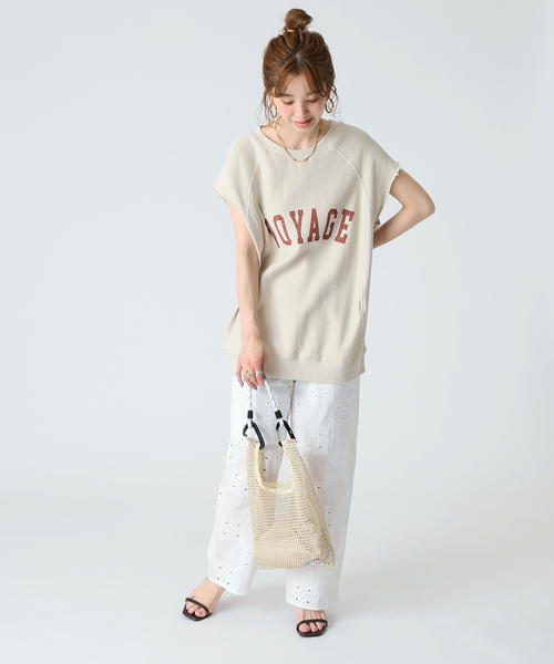 B.C STOCK（ベーセーストック）の「【OUTDOOR PRODUCTS/アウトドアプロダクツ】メッシュショッパーS（ショルダーバッグ・レディース・ブラック/ベージュ/オレンジ・FREE）」の7枚目の写真