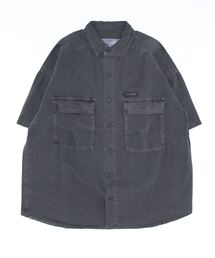 【Re:one】「OVERR」 LABEL CHARCOAL COTTON SHORTS(MA)