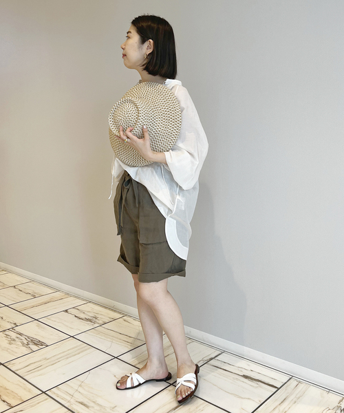 IENA LA BOUCLE(イエナラブークル)の「IENA LA BOUCLE リネンキャンバスイージーショーツ(その他パンツ・レディース・カーキ/ネイビー・36/38)」の18枚目の写真