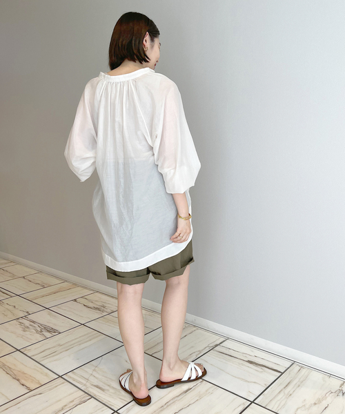 IENA LA BOUCLE(イエナラブークル)の「IENA LA BOUCLE リネンキャンバスイージーショーツ(その他パンツ・レディース・カーキ/ネイビー・36/38)」の19枚目の写真