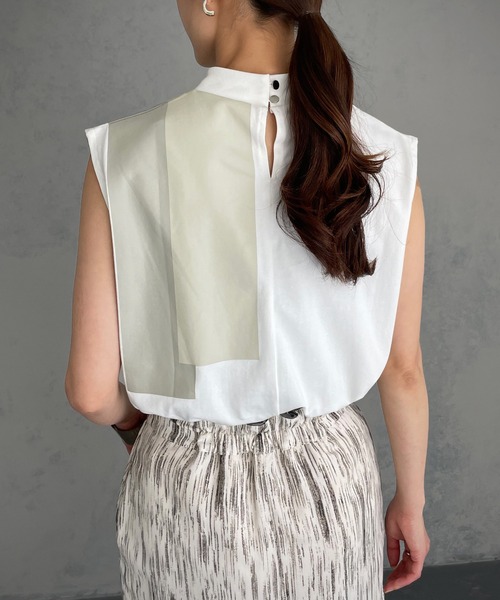 &g'aime（アンジェム）の「【&g’aime】ラインプリントTシャツ（Tシャツ/カットソー・レディース・ホワイト/ブラック・FREE）」の12枚目の写真