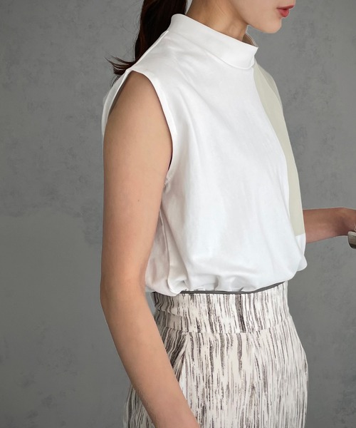 &g'aime（アンジェム）の「【&g’aime】ラインプリントTシャツ（Tシャツ/カットソー・レディース・ホワイト/ブラック・FREE）」の10枚目の写真