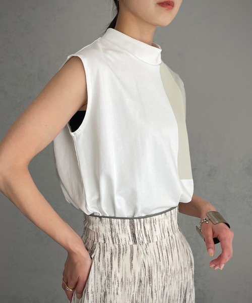 &g'aime（アンジェム）の「【&g’aime】ラインプリントTシャツ（Tシャツ/カットソー・レディース・ホワイト/ブラック・FREE）」の15枚目の写真