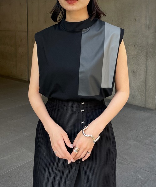 &g'aime（アンジェム）の「【&g’aime】ラインプリントTシャツ（Tシャツ/カットソー・レディース・ホワイト/ブラック・FREE）」の16枚目の写真