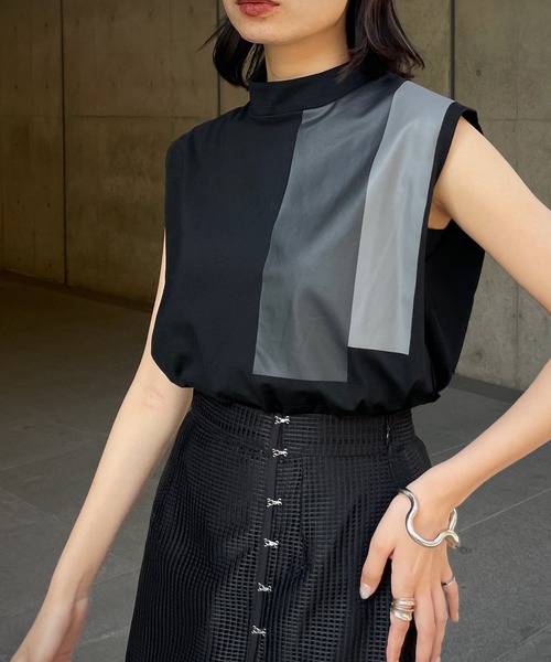 &g'aime（アンジェム）の「【&g’aime】ラインプリントTシャツ（Tシャツ/カットソー・レディース・ホワイト/ブラック・FREE）」の18枚目の写真