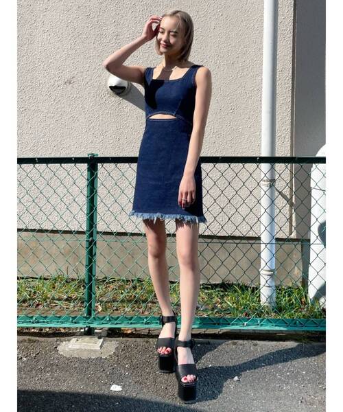 EMODA（エモダ）の「コンビネーションハイヒールサンダル（サンダル・レディース・ブラック/ホワイト・SMALL/MEDIUM/LARGE）」の14枚目の写真