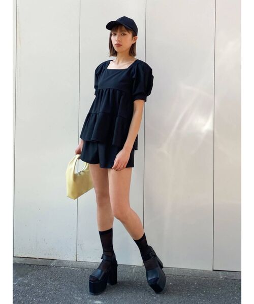 EMODA（エモダ）の「コンビネーションハイヒールサンダル（サンダル・レディース・ブラック/ホワイト・SMALL/MEDIUM/LARGE）」の9枚目の写真