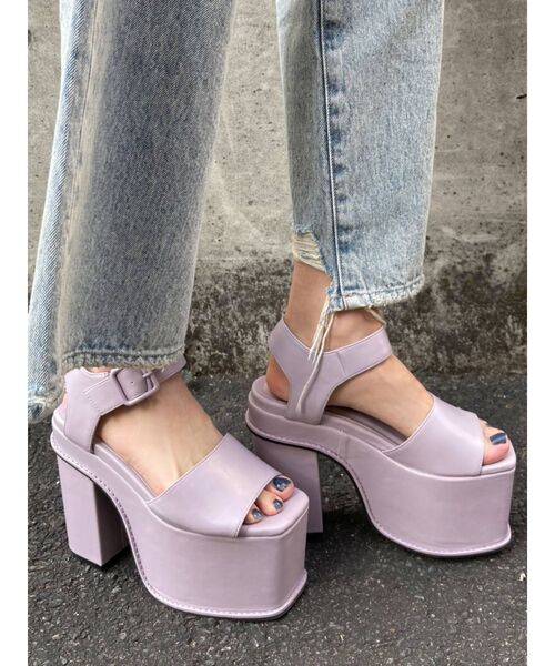 EMODA（エモダ）の「コンビネーションハイヒールサンダル（サンダル・レディース・ブラック/ホワイト・SMALL/MEDIUM/LARGE）」の20枚目の写真