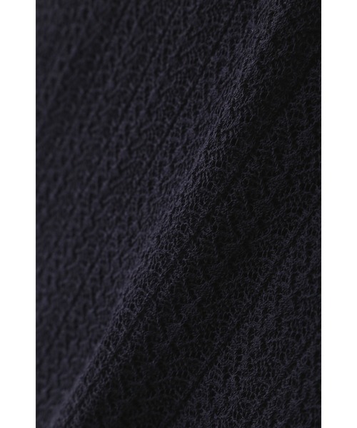 human woman（ヒューマンウーマン）の「◆透かし柄２ＷＡＹニット（ニット/セーター・レディース・ホワイト/ネイビー・MEDIUM）」の12枚目の写真