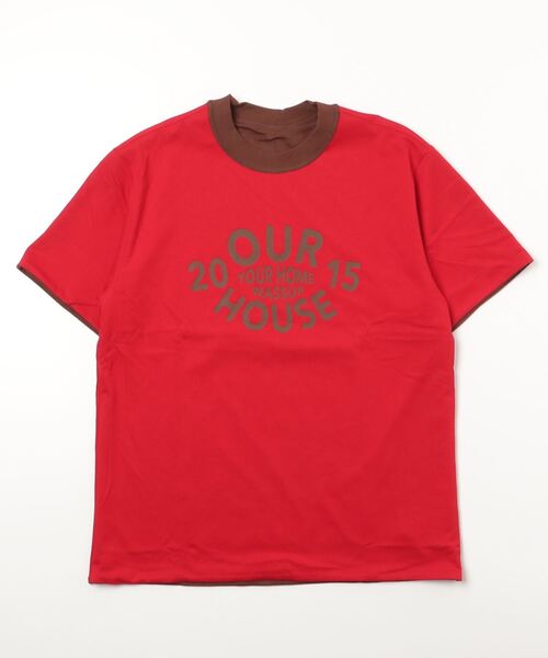 A'GEM9(エージェムナイン)の「A'GEM/9 × .kom『WASSUP/ワズアップ』Our House Tee/アワーハウス リバーシブルカラー グラフィック 半袖 Tシャツ(Tシャツ/カットソー・メンズ・ブルー/ブラウン・L/XL)」の14枚目の写真