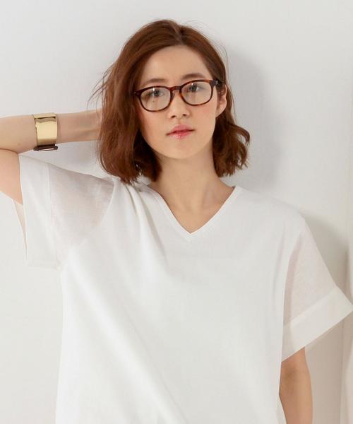 UNITED ARROWS（ユナイテッドアローズ）の「UAW ウェリントン CLEAR メガネ◆（メガネ・レディース・ブラック/ブラウン/ダークブラウン・フリー）」の6枚目の写真