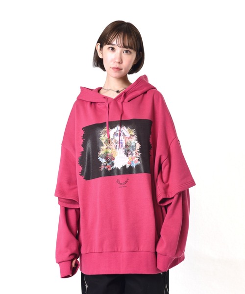 MILKBOY（ミルクボーイ）の「ダブルスリーブ HOODIES（パーカー・レディース・A/B/C・FREE）」の2枚目の写真