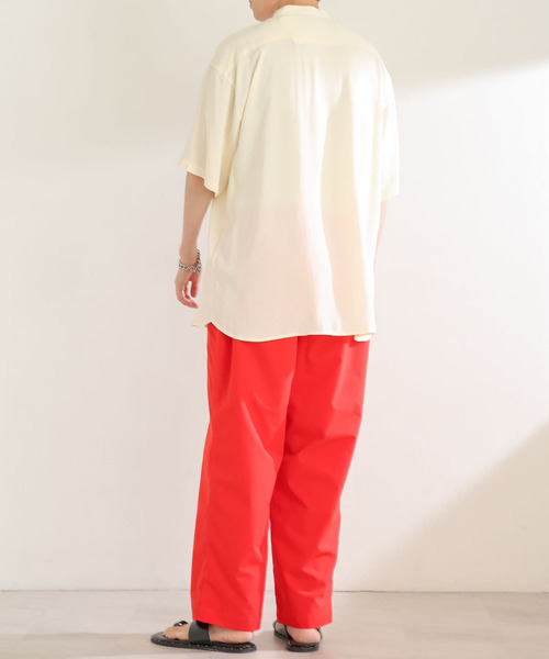 SENSE OF PLACE by URBAN RESEARCH（センスオブプレイスバイアーバンリサーチ）の「シシュウバンドカラーシャツ（シャツ/ブラウス・メンズ・アイボリー/ブラック/ミント/ブルー・MEDIUM/LARGE）」の10枚目の写真