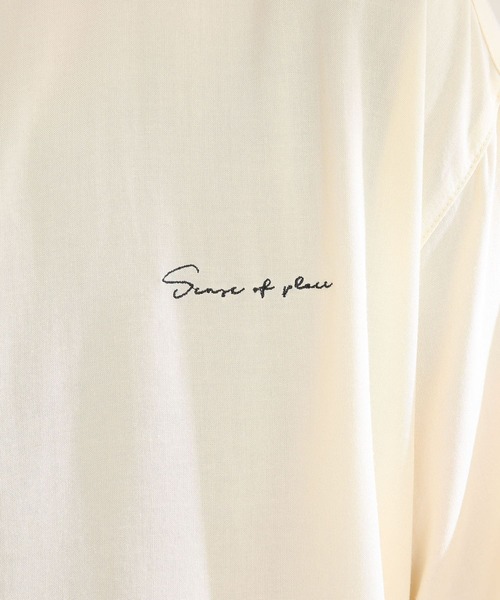 SENSE OF PLACE by URBAN RESEARCH（センスオブプレイスバイアーバンリサーチ）の「シシュウバンドカラーシャツ（シャツ/ブラウス・メンズ・アイボリー/ブラック/ミント/ブルー・MEDIUM/LARGE）」の12枚目の写真