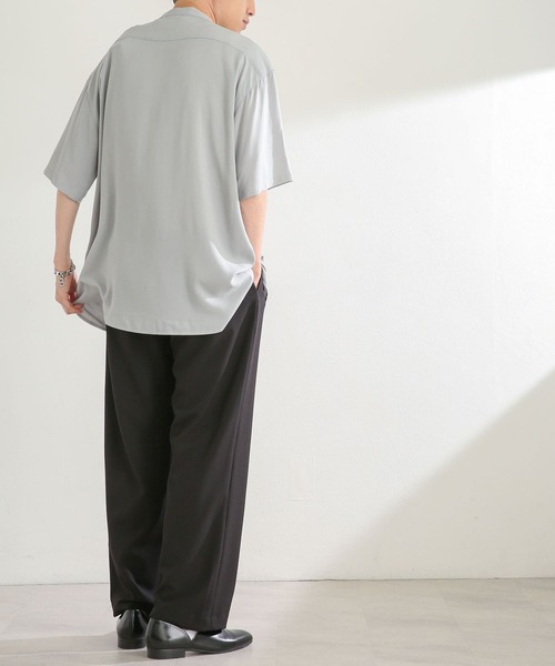 SENSE OF PLACE by URBAN RESEARCH（センスオブプレイスバイアーバンリサーチ）の「シシュウバンドカラーシャツ（シャツ/ブラウス・メンズ・アイボリー/ブラック/ミント/ブルー・MEDIUM/LARGE）」の18枚目の写真