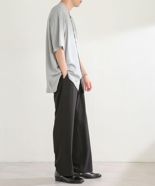 SENSE OF PLACE by URBAN RESEARCH（センスオブプレイスバイアーバンリサーチ）の「シシュウバンドカラーシャツ（シャツ/ブラウス・メンズ・アイボリー/ブラック/ミント/ブルー・MEDIUM/LARGE）」の19枚目の写真