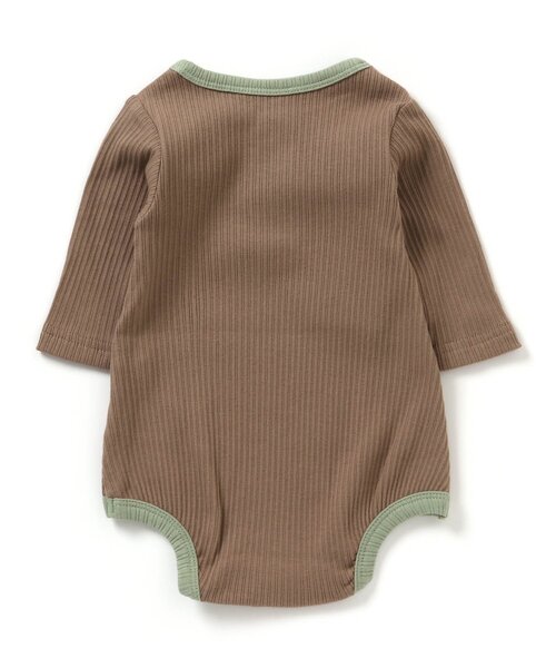 Ampersand（アンパサンド）の「premier リブロンパース（ロンパース・キッズ・ピンク/アイボリー/ブラウン・70/60/80）」の8枚目の写真