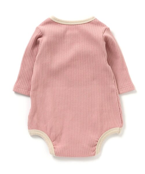 Ampersand（アンパサンド）の「premier リブロンパース（ロンパース・キッズ・ピンク/アイボリー/ブラウン・70/60/80）」の10枚目の写真