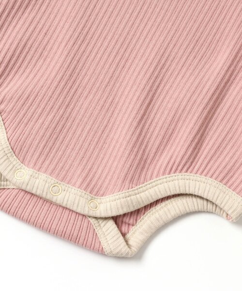 Ampersand（アンパサンド）の「premier リブロンパース（ロンパース・キッズ・ピンク/アイボリー/ブラウン・70/60/80）」の13枚目の写真