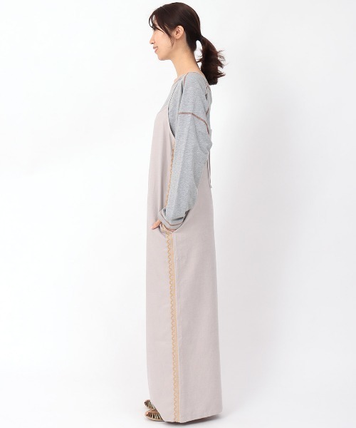 チチカカ(チチカカ)の「ピーチスキンサロペットパンツ(サロペット/オーバーオール・レディース・グリーン/ライトグレー/ネイビー・FREE)」の12枚目の写真