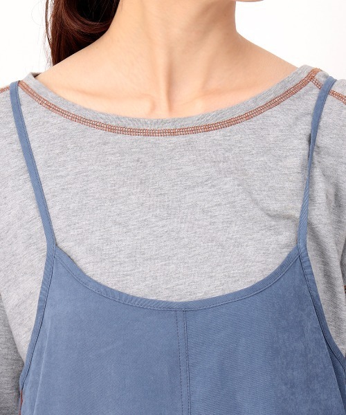 チチカカ(チチカカ)の「ピーチスキンサロペットパンツ(サロペット/オーバーオール・レディース・グリーン/ライトグレー/ネイビー・FREE)」の16枚目の写真