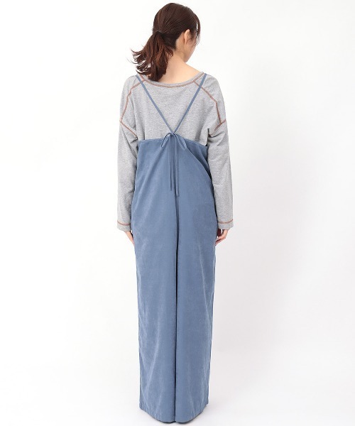 チチカカ(チチカカ)の「ピーチスキンサロペットパンツ(サロペット/オーバーオール・レディース・グリーン/ライトグレー/ネイビー・FREE)」の15枚目の写真