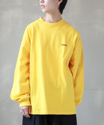 SPINNS | 【ビッグシルエット】ワンポイントロゴ刺繍 長袖カラーTシャツ(Tシャツ/カットソー)