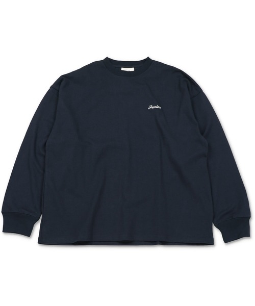 SPINNS(スピンズ)の「【ビッグシルエット】ワンポイントロゴ刺繍 長袖カラーTシャツ(Tシャツ/カットソー・メンズ・ロイヤルブルー/スミクロ/ダークブルー/グリーン系その他/ネイビー/ブラック/ホワイト/サックスブルー/ピンク/レッド/イエロー・ONESIZE)」の16枚目の写真