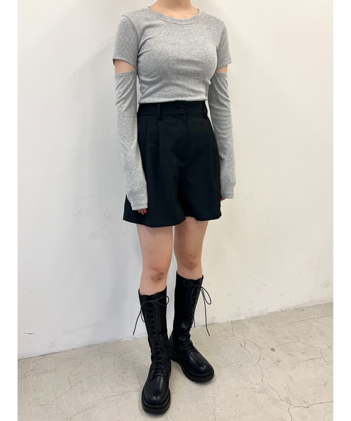 PHILLY（フィリー）の「タックショートパンツ（その他パンツ・レディース・ブラック/ブラウン/グレー・FREE）」の5枚目の写真