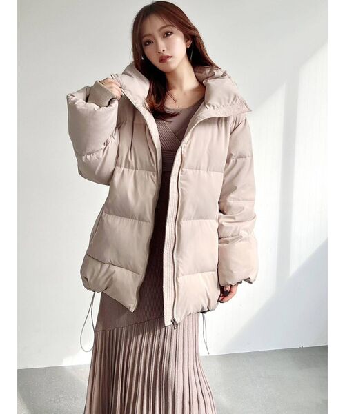 RESEXXY（リゼクシー）の「オーバーパファーコート（ダウンジャケット/コート・レディース・ブラック/ベージュ/アイボリー・FREE）」の11枚目の写真