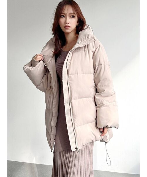 RESEXXY（リゼクシー）の「オーバーパファーコート（ダウンジャケット/コート・レディース・ブラック/ベージュ/アイボリー・FREE）」の12枚目の写真