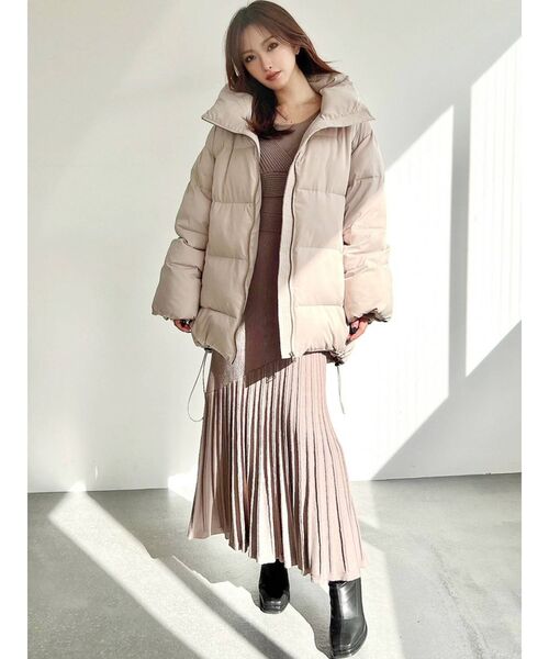 RESEXXY（リゼクシー）の「オーバーパファーコート（ダウンジャケット/コート・レディース・ブラック/ベージュ/アイボリー・FREE）」の14枚目の写真