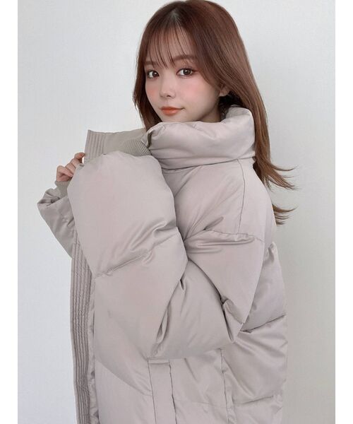 RESEXXY（リゼクシー）の「オーバーパファーコート（ダウンジャケット/コート・レディース・ブラック/ベージュ/アイボリー・FREE）」の18枚目の写真