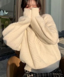 ゆる編みニット