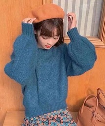 ゆる編みニット