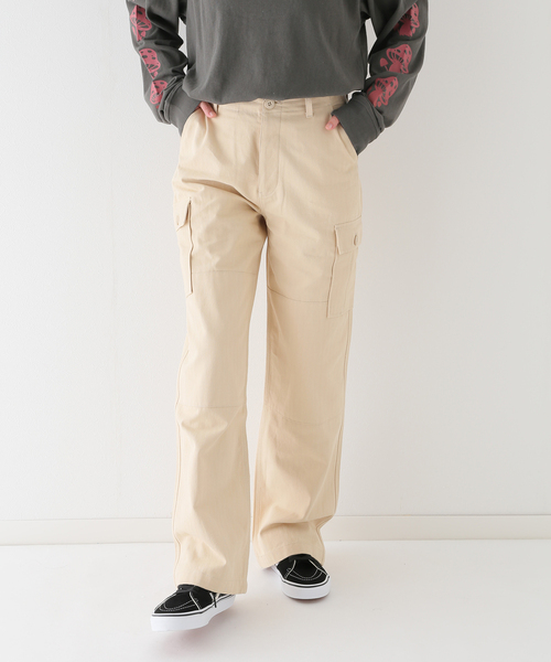 HUF(ハフ)の「【HUF / ハフ】 DOUBLE KNEE カーゴパンツ(カーゴパンツ・レディース・ネイビー/アイボリー・16)」の2枚目の写真