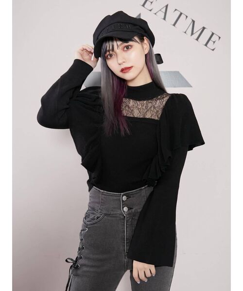 EATME(イートミー)の「エンブロイダリーキャスケット(キャスケット・レディース・ブラック・FREE)」の9枚目の写真