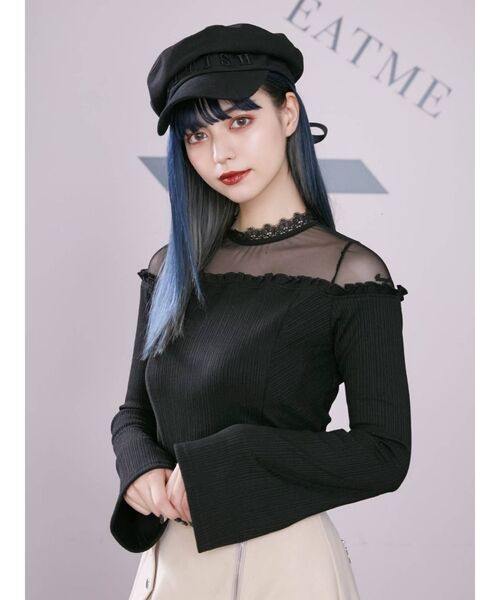 EATME(イートミー)の「エンブロイダリーキャスケット(キャスケット・レディース・ブラック・FREE)」の11枚目の写真