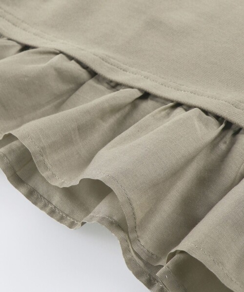 BRANSHES（ブランシェス）の「【WEB限定】裾フリルトレーナー（スウェット・キッズ・チャコールグレー/ベージュ・100/110/120/130/140/150）」の16枚目の写真