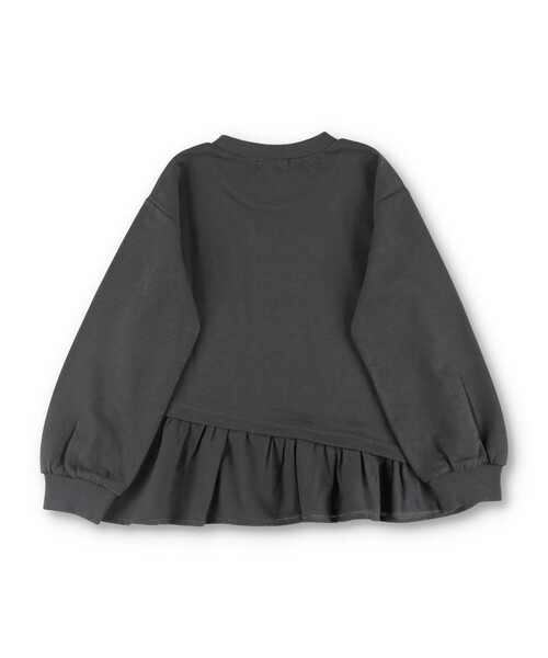 BRANSHES（ブランシェス）の「【WEB限定】裾フリルトレーナー（スウェット・キッズ・チャコールグレー/ベージュ・100/110/120/130/140/150）」の21枚目の写真