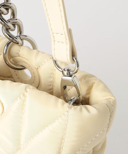 BEAUTY&YOUTH UNITED ARROWS（ビューティーアンドユースユナイテッドアローズ）の「キルティング チェーン ハンドル トートバッグ -2WAY-（ショルダーバッグ・レディース・ブラック/オフホワイト・FREE）」の20枚目の写真