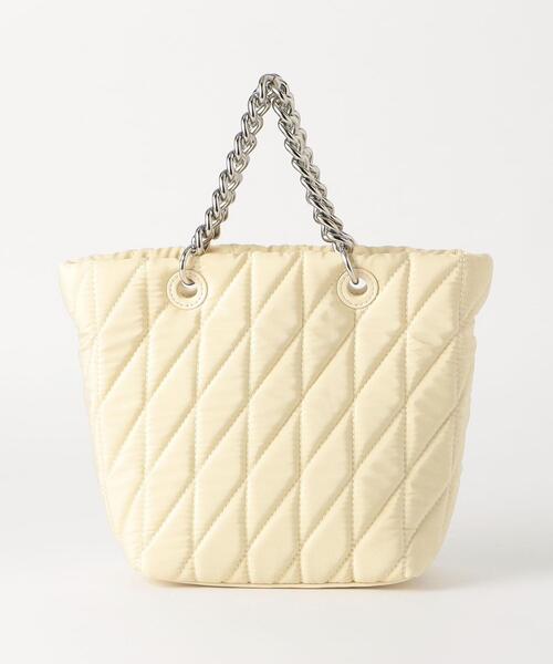 BEAUTY&YOUTH UNITED ARROWS（ビューティーアンドユースユナイテッドアローズ）の「キルティング チェーン ハンドル トートバッグ -2WAY-（ショルダーバッグ・レディース・ブラック/オフホワイト・FREE）」の22枚目の写真