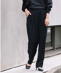 Munich | ポリエステルツイルリラックステーパードパンツ(スラックス)