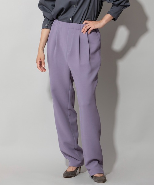 Munich（ミューニック）の「ポリエステルツイルリラックステーパードパンツ（スラックス・レディース・ブラック/パープル/キャメル・S/M/XS）」の18枚目の写真