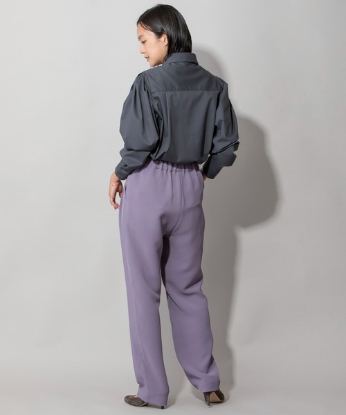 Munich（ミューニック）の「ポリエステルツイルリラックステーパードパンツ（スラックス・レディース・ブラック/パープル/キャメル・S/M/XS）」の22枚目の写真