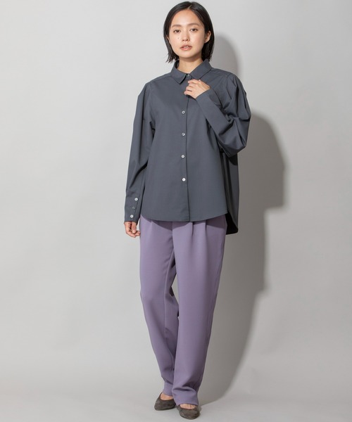 Munich（ミューニック）の「ポリエステルツイルリラックステーパードパンツ（スラックス・レディース・ブラック/パープル/キャメル・S/M/XS）」の5枚目の写真