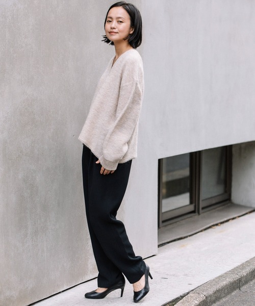 Munich（ミューニック）の「ポリエステルツイルリラックステーパードパンツ（スラックス・レディース・ブラック/パープル/キャメル・S/M/XS）」の15枚目の写真